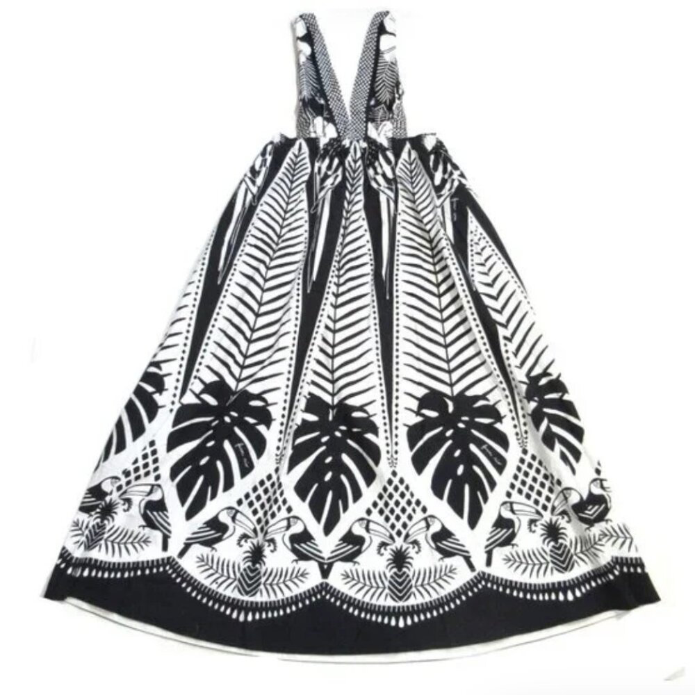 FARM Rio Macaw Elegance Black Maxi-Dress Size S#1834